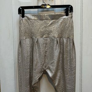 Vintage Creative Force Gold Sparkly Harem Pants